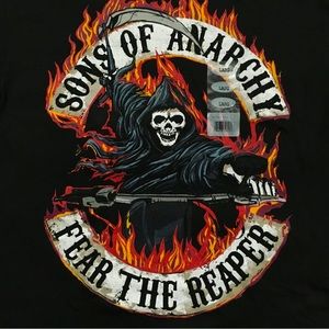 NWT Sons of anarchy, fear the reaper motorcycle TV show t shirt LARGE